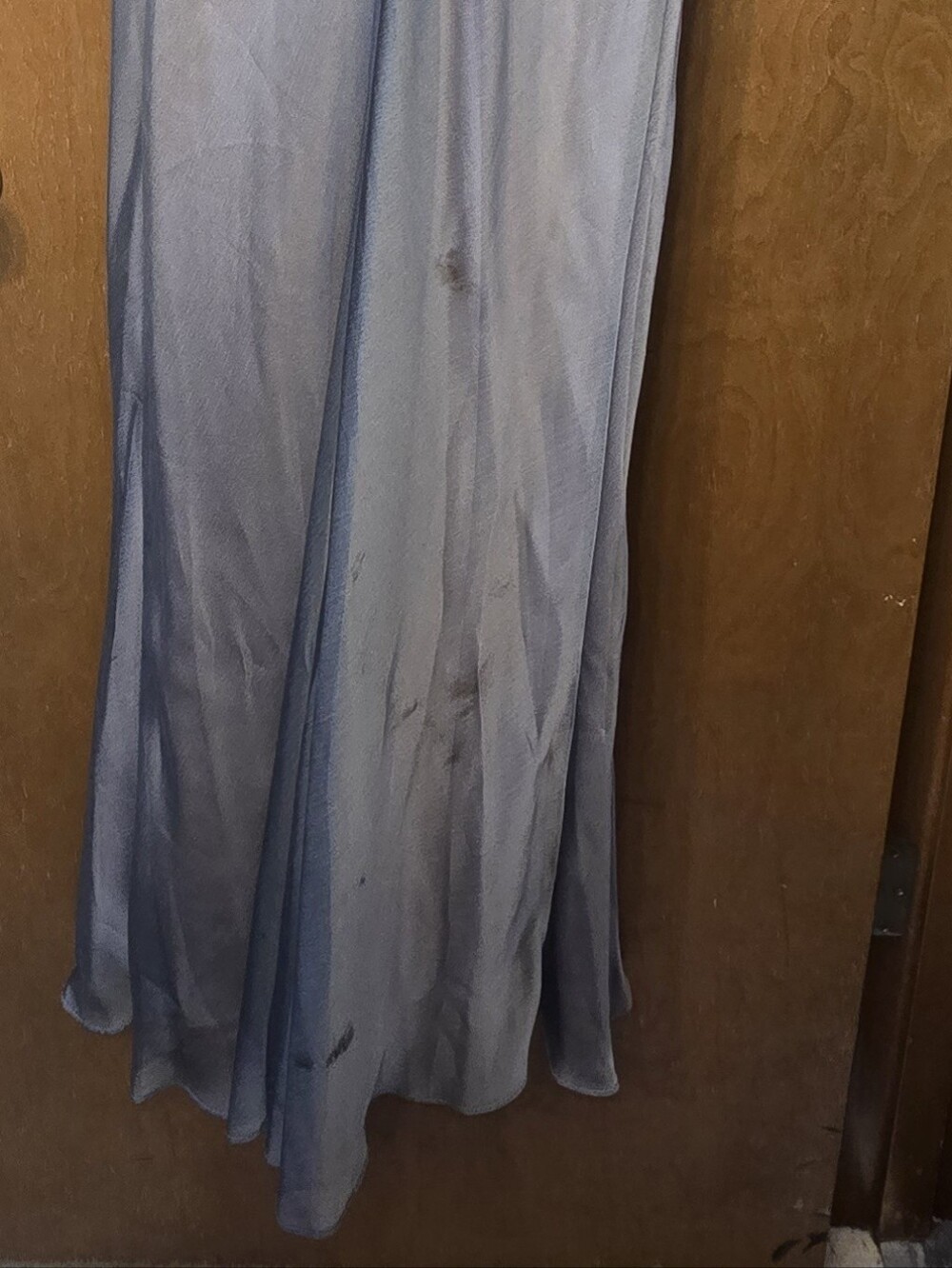 Faviana Silver-Gray Cowl Neck Prom Dress - Picture 4 of 5